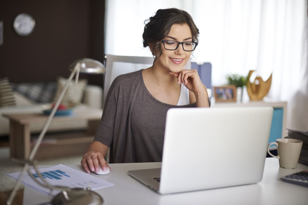 person working at computer