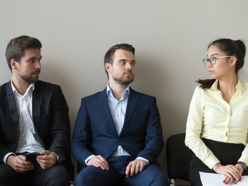 business people waiting