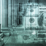 money transposed over building with columns