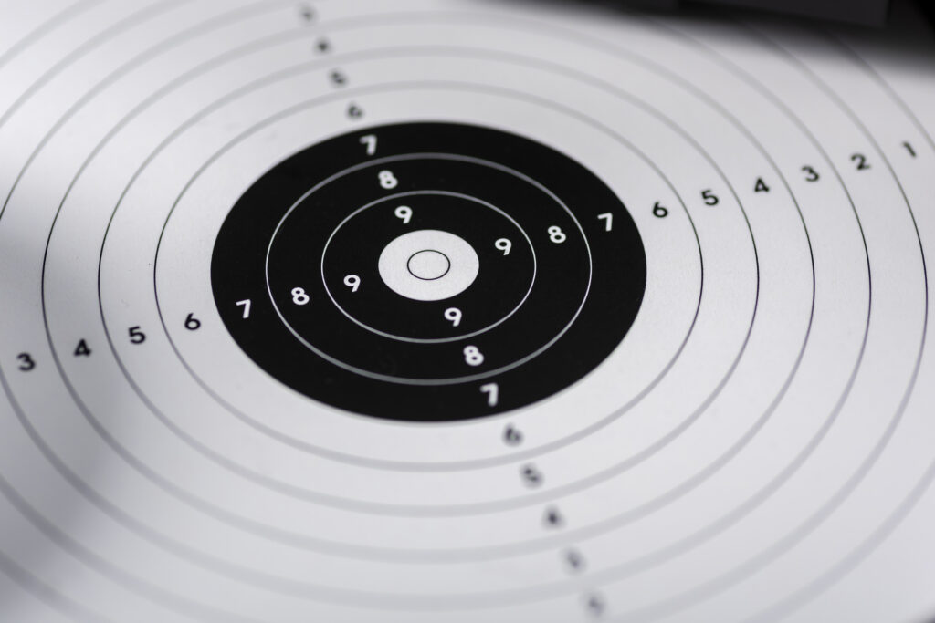 shooting target close-up