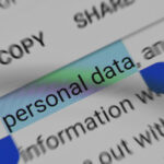 text "personal data" highlighted in document