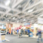 blurred image of trade show