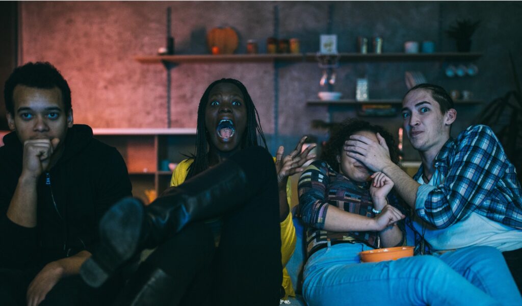 people reacting to scary movie