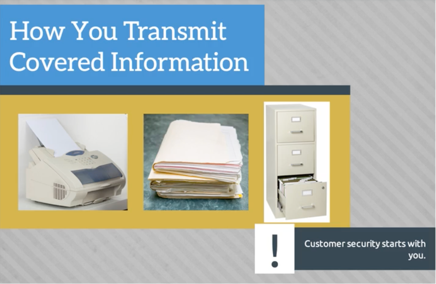Customer Information Security online training still