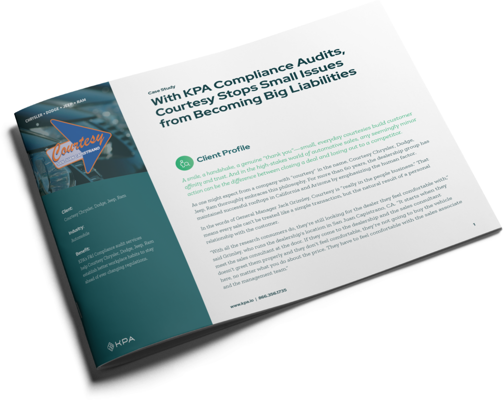 Case Study with KPA Compliance Audits