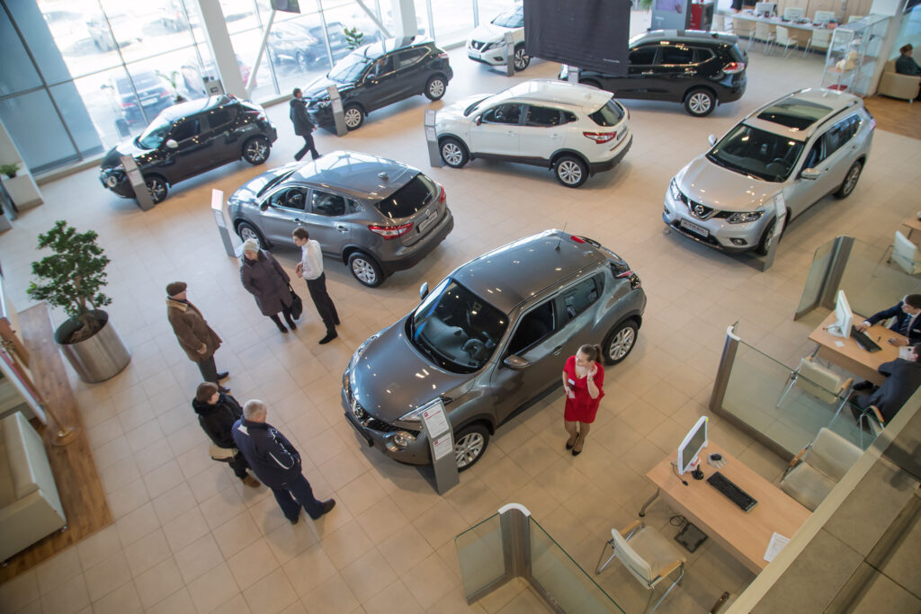 car dealership interior