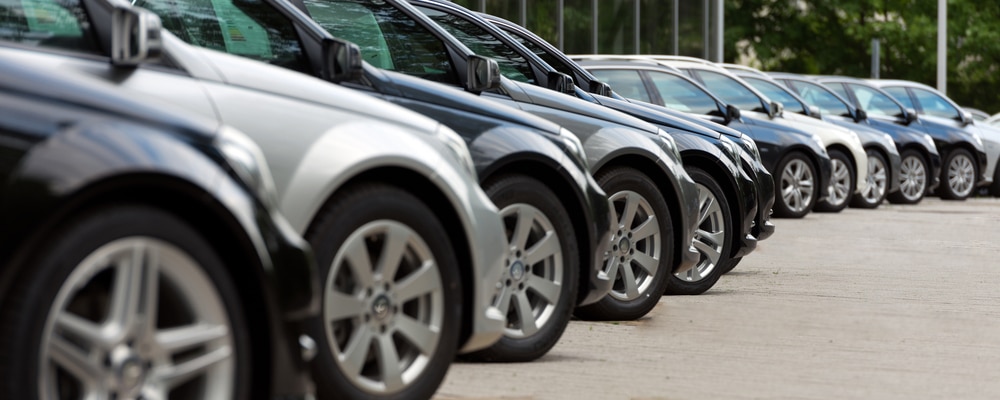 row of cars