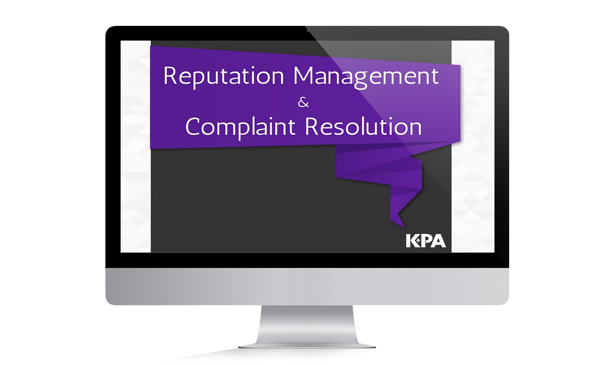 reputation management and complaint control training