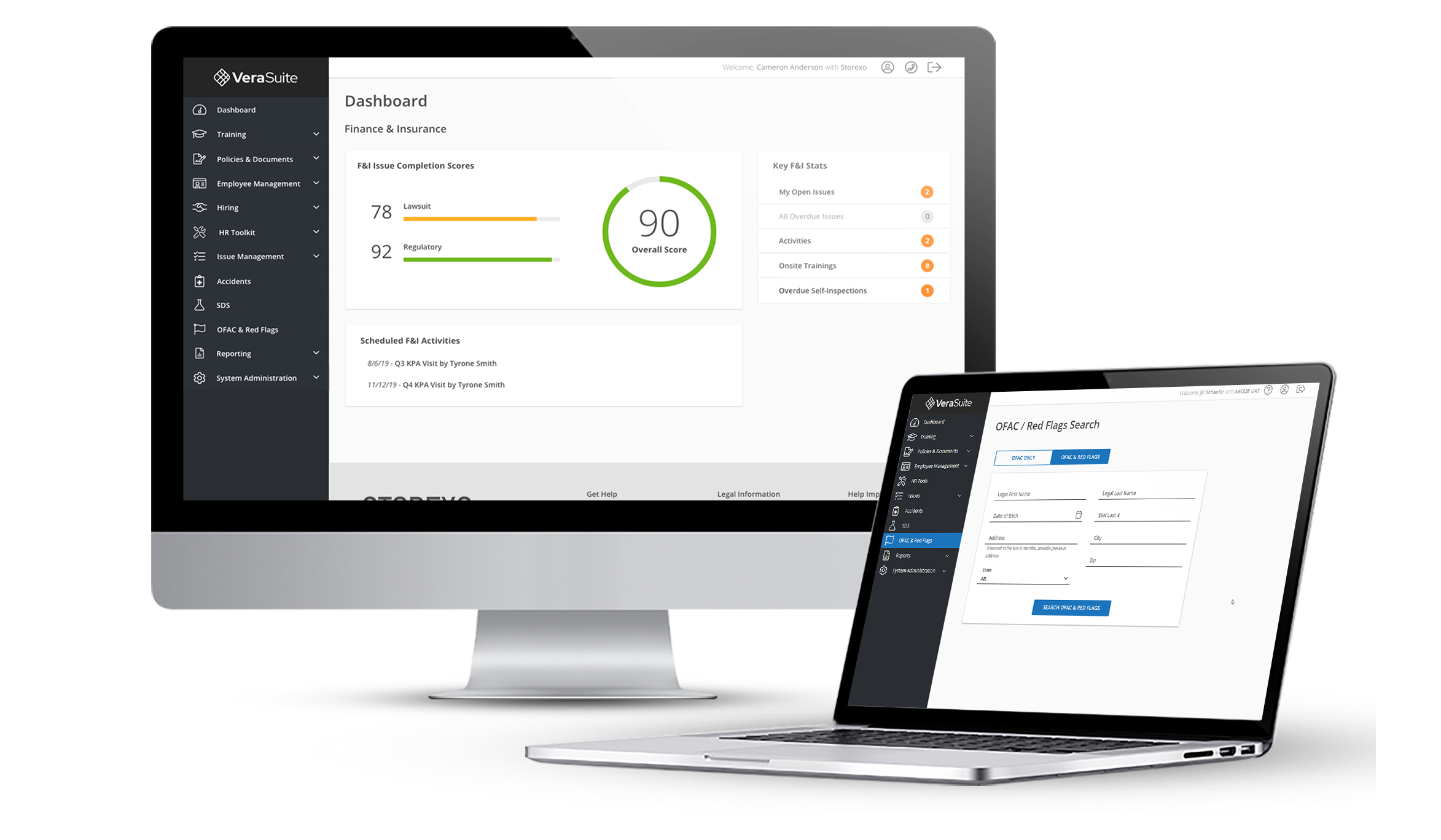 Vera Suite on desktop and laptop