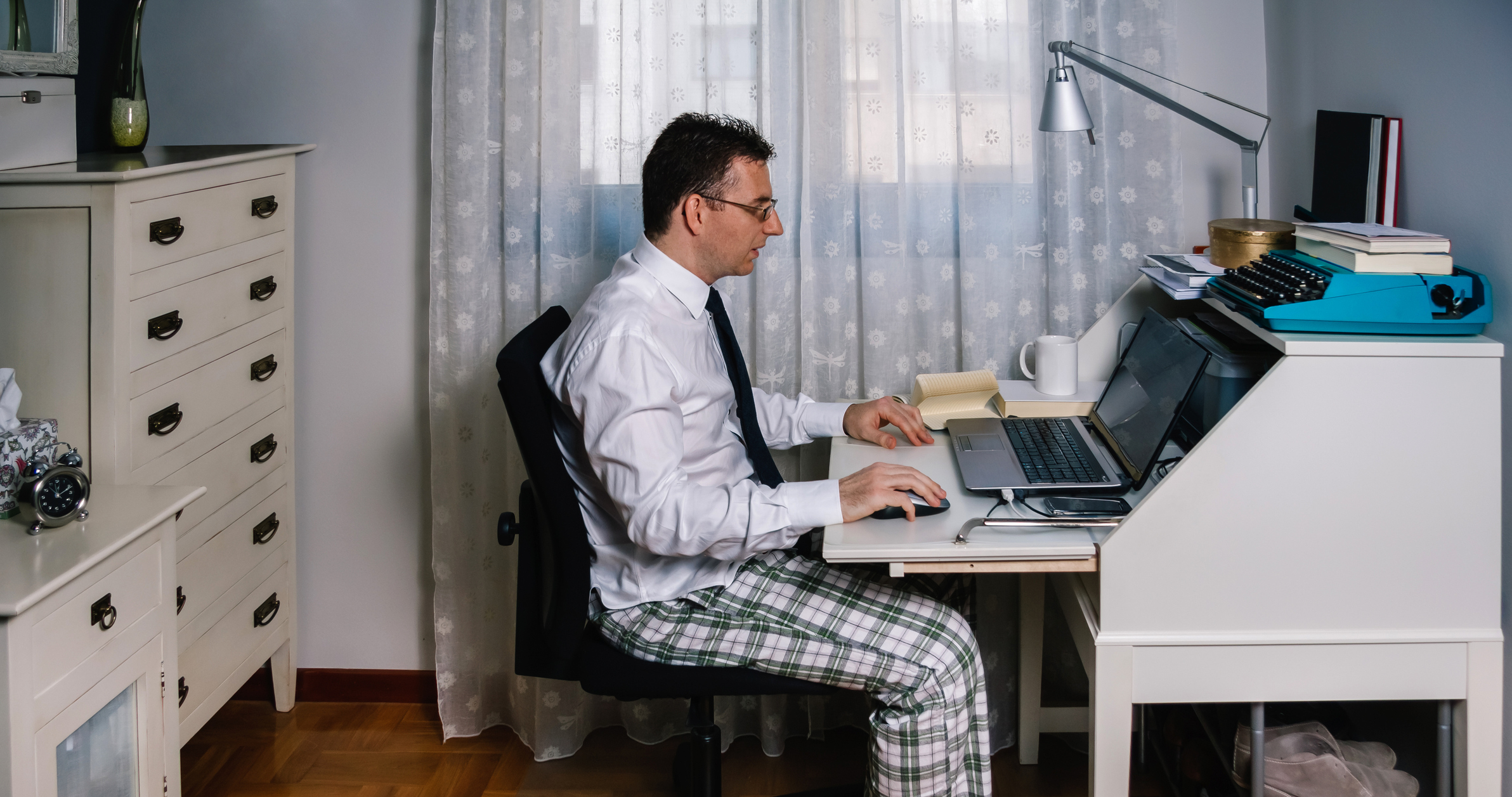 man working remote