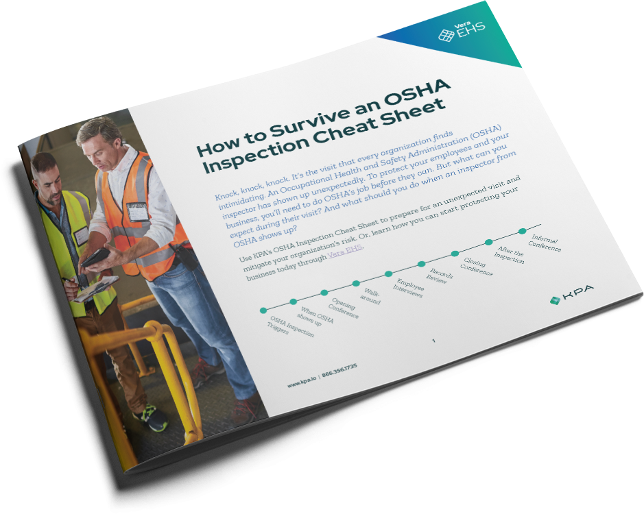 KPA How to survive OSHA Inspection Cheat Sheet cover