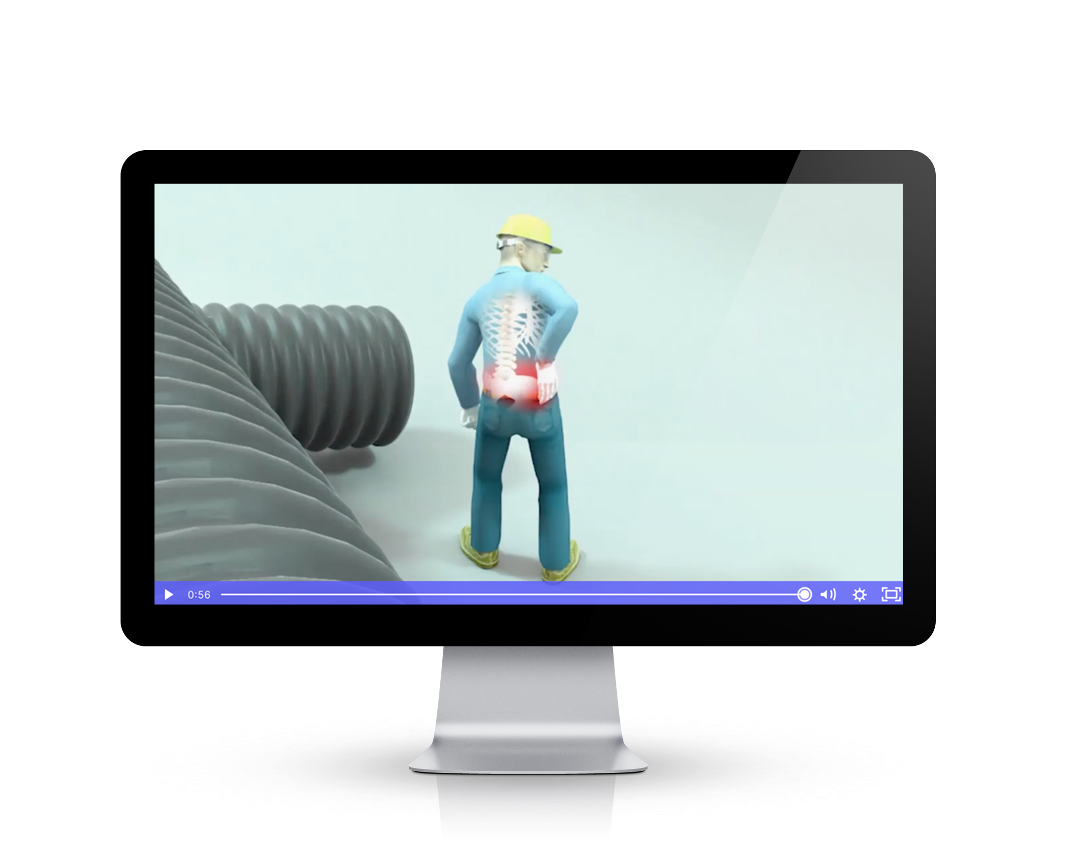 Avoiding sprains and strains training with an overlay on a Video Base