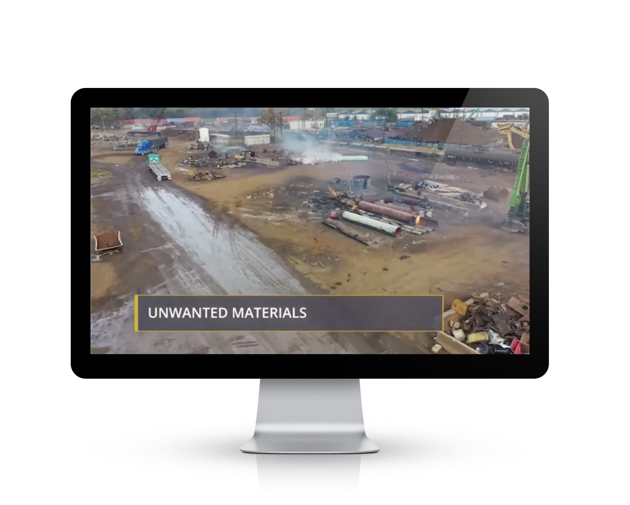 Continuous scrap inspections and identifying unwanted materials training screenshot on a video base