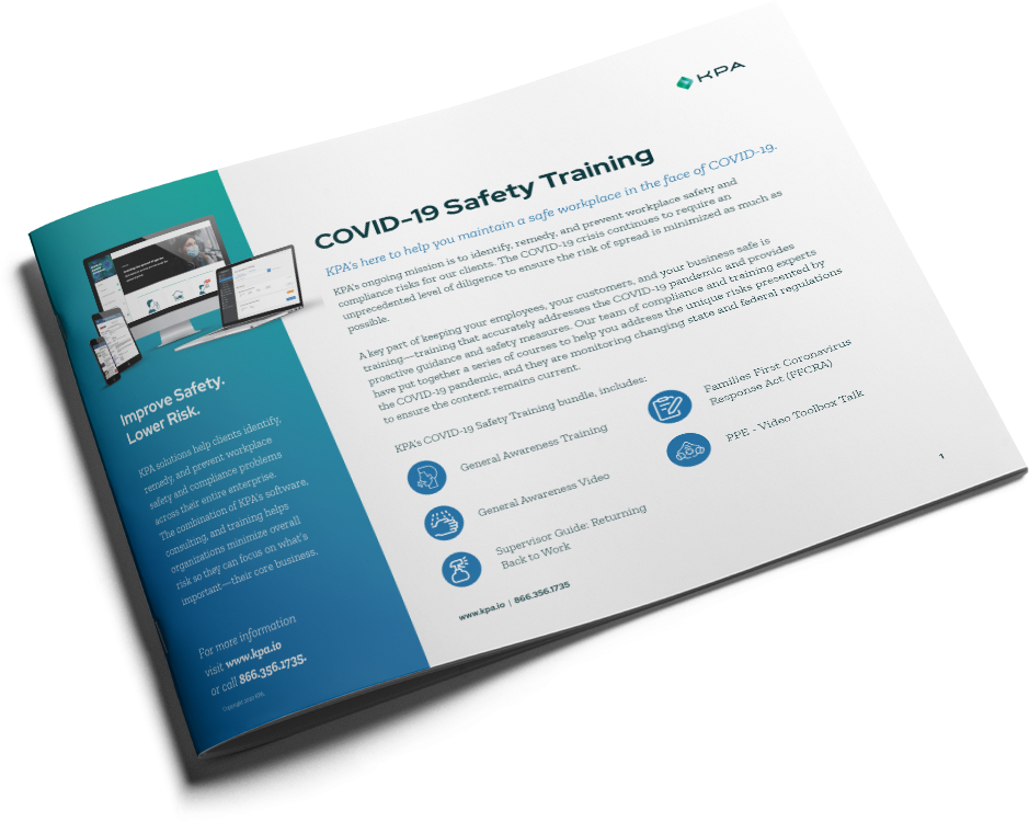 COVID-19 Training Datasheet Cover