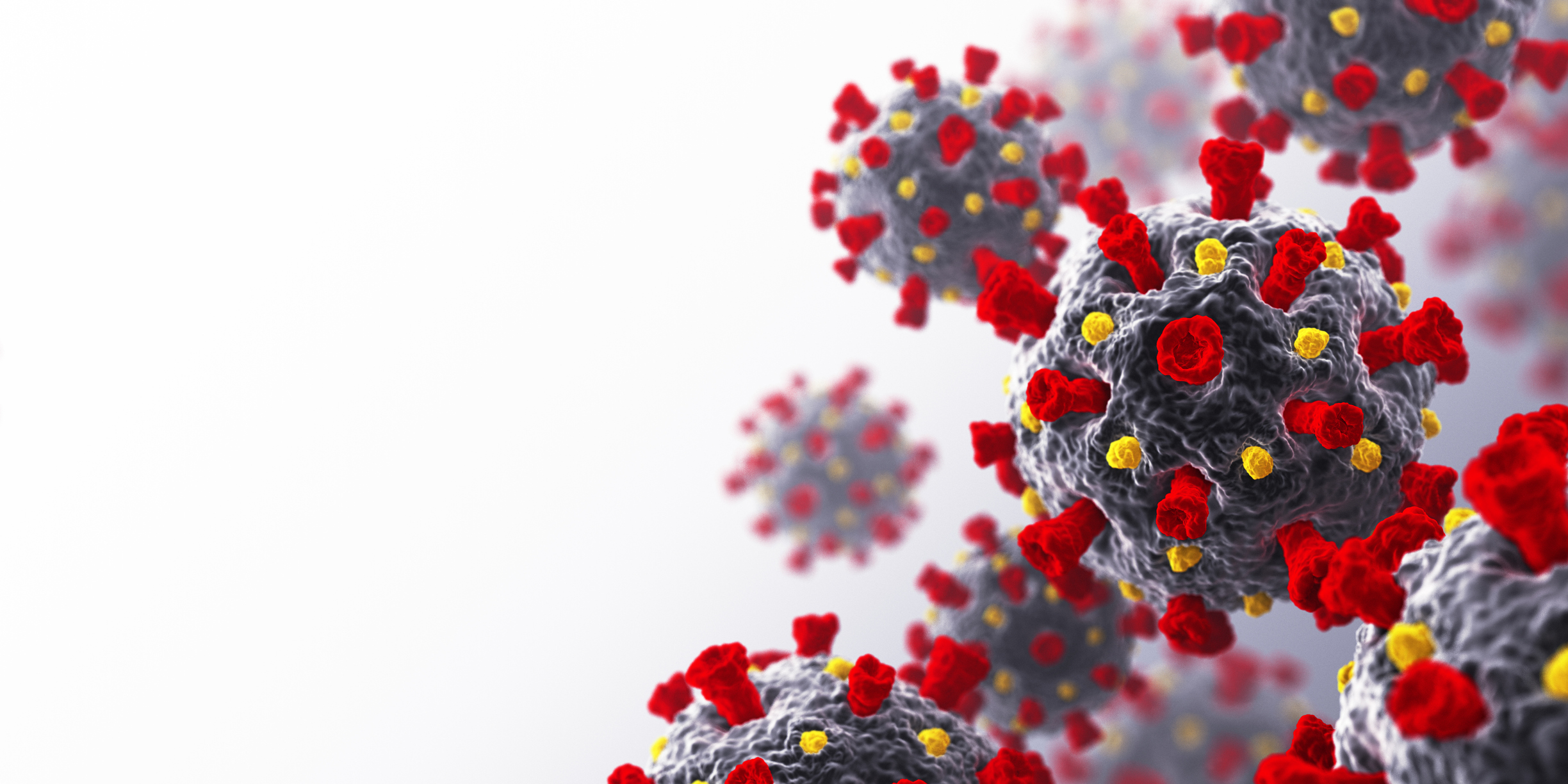 Coronavirus. COVID-19 rendering for work place hygiene self directed training