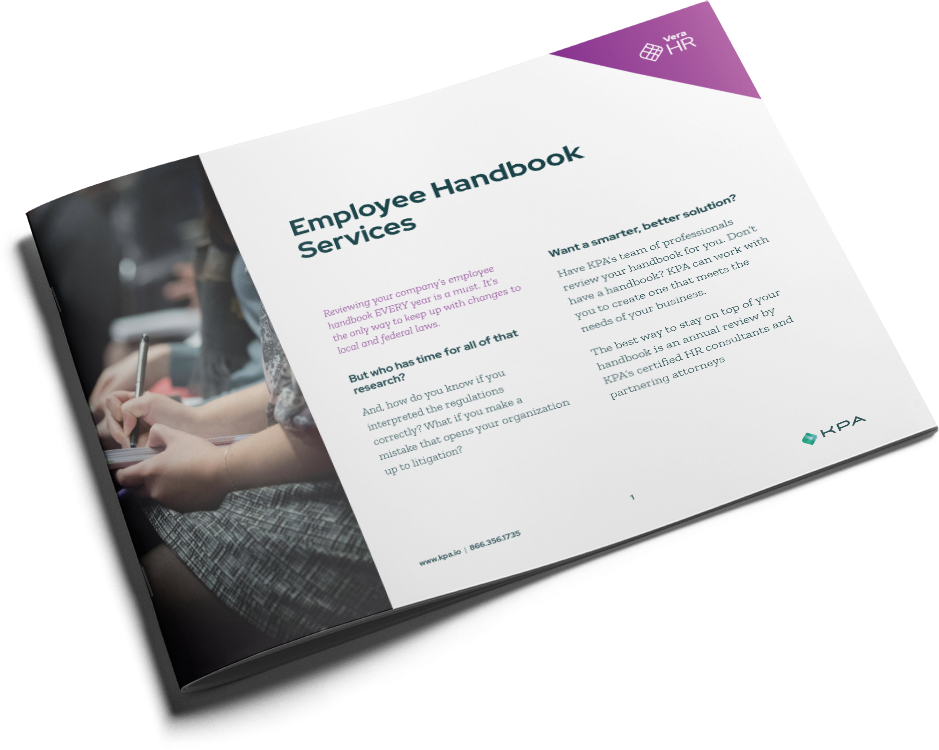 Vera HR Employee Handbook Datasheet Cover