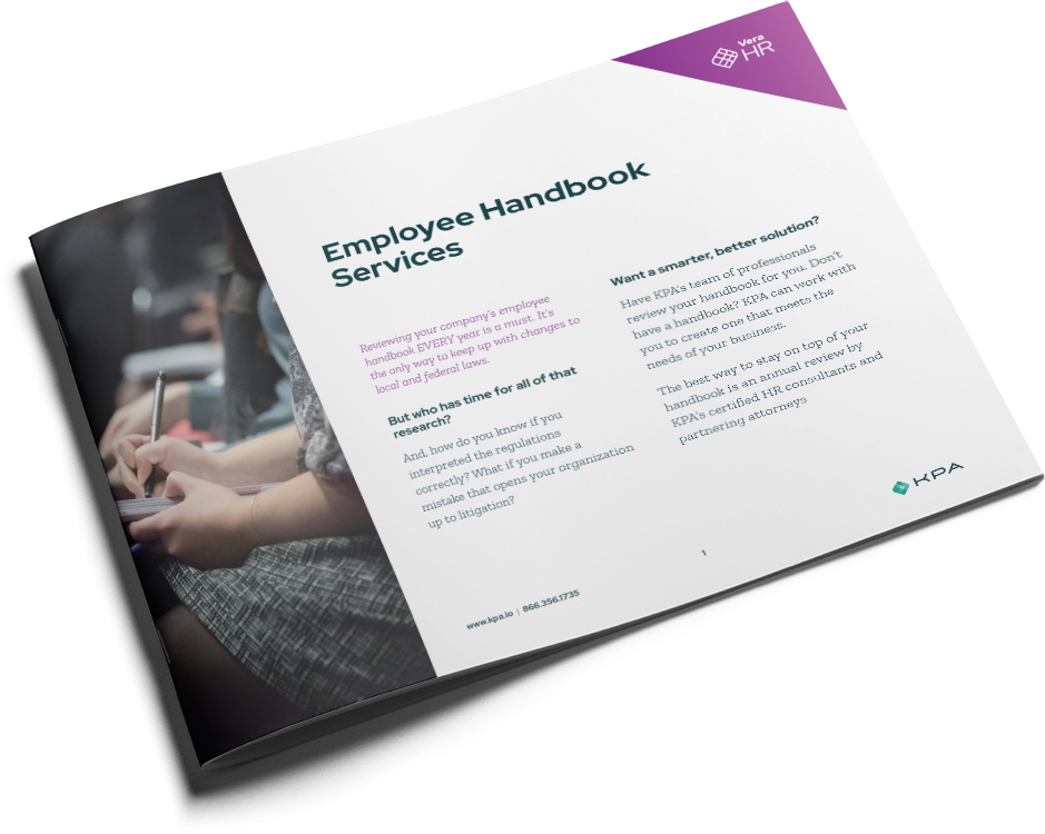 Vera HR Employee Handbook Datasheet Cover
