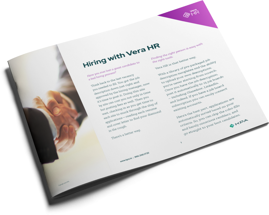 Vera HR Hiring Datasheet Cover