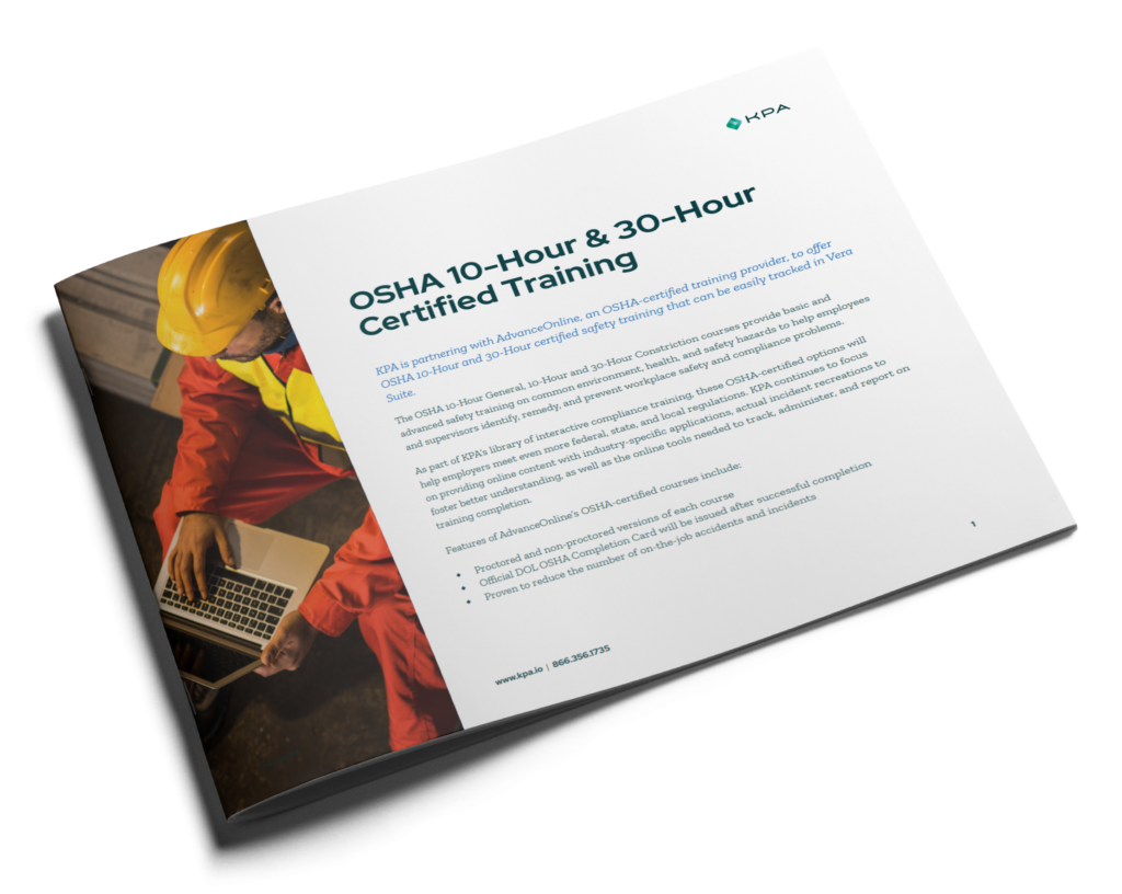 OSHA 10-Hour & 30-Hour Certified Training Datasheet Cover Thumbnail