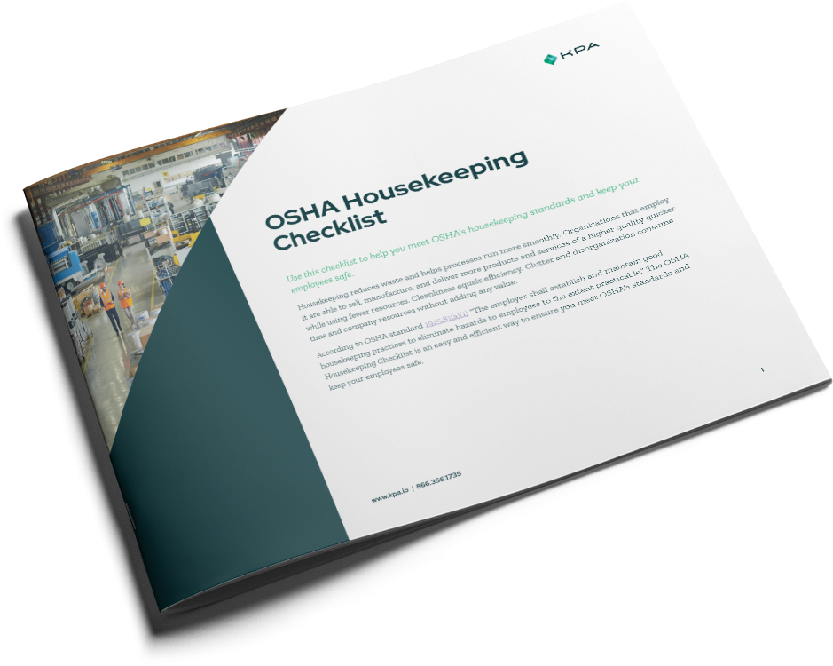 KPA - OSHA Housekeeping Checklist Cover