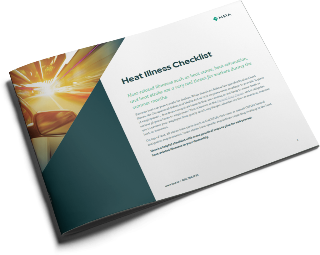 Heat Illness Checklist Auto